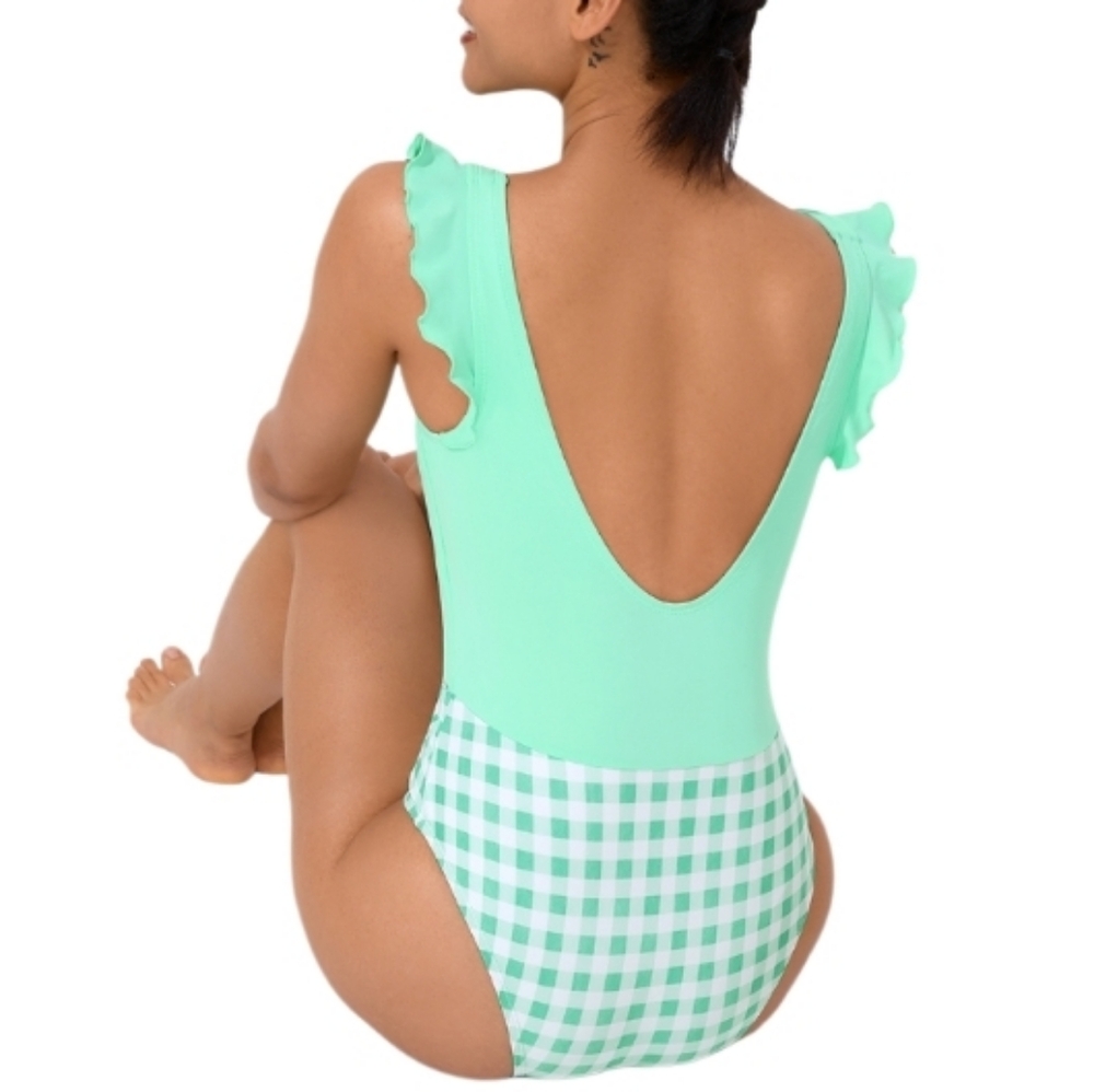 HALARA Aqua One Piece  Ruffled Swimsuit